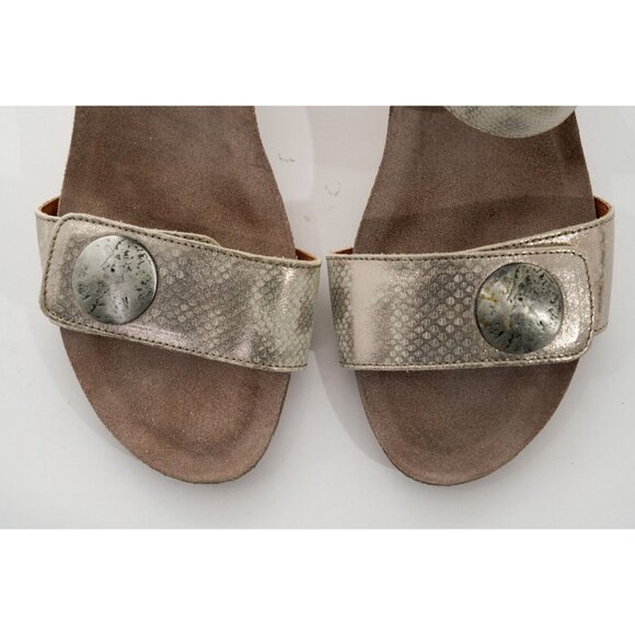 Taos Carousel 2 Wedge Leather Sandals Women's Sz 11 Shoes - Picture 4 of 16